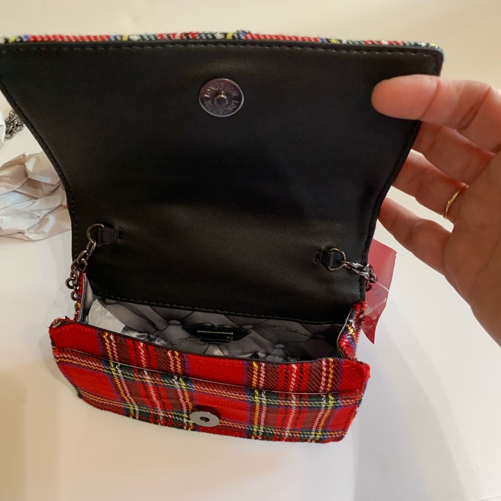 🌺SOLD🌺Betsey Johnson Mini Red Plaid Crossbody - Picture 8 of 8